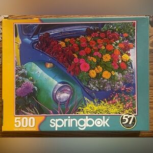 Springbok 500 Piece Puzzle with Colorful Flowers